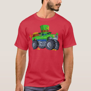 Camiseta Crianças São Patricinhos Dia Engraçado Caminhão Mo