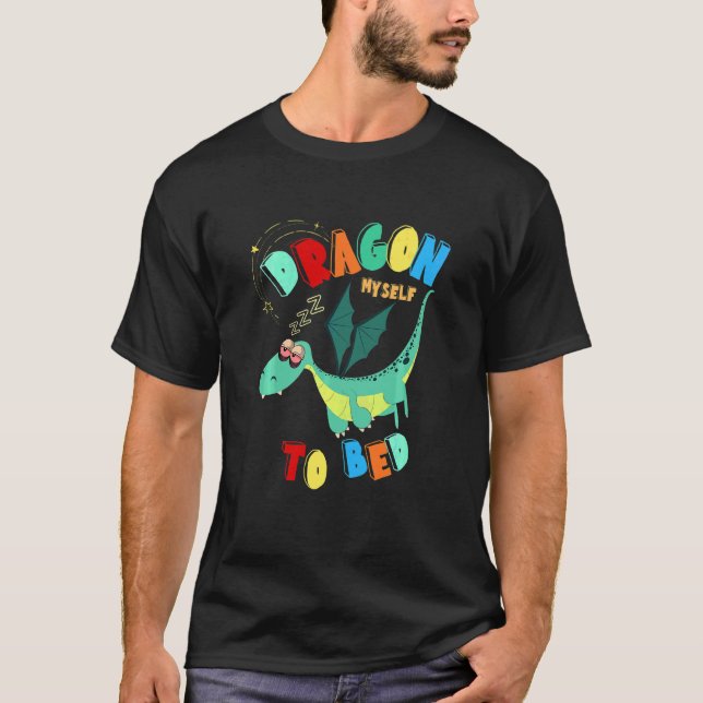 Camiseta Crianças Se Dragam Para Dormir Criança Cansada De  (Frente)