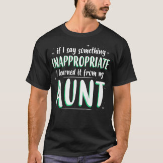 Camiseta Crianças Se Eu Falar Algo Inapropriado Eu Aprendi