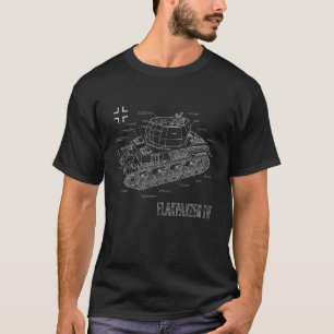 Camiseta Crianças Segunda Guerra Mundial Flakpanzer Alemão 