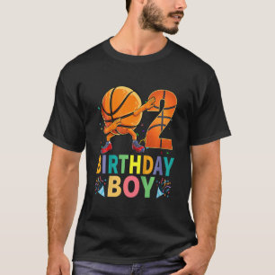 Camiseta Crianças segundo aniversário De Basquete Com 2 Ano