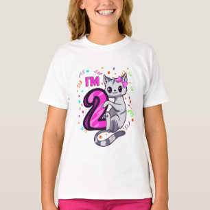 Camiseta Crianças, segundo aniversário de roupa, tenho 2 