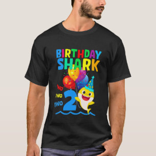 Camiseta Crianças, segundo aniversário de tubarão-bebê 