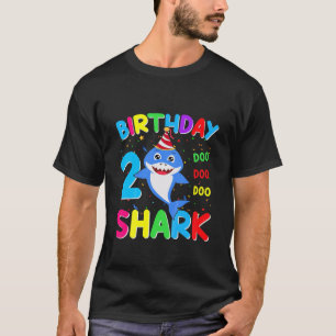 Camiseta Crianças, segundo aniversário de tubarão-bebê