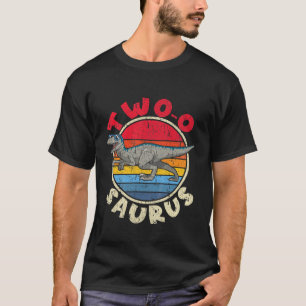 Camiseta Crianças segundo aniversário Dois O Surus I Veloci