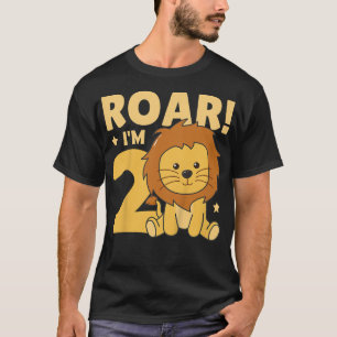 Camiseta Crianças segundo aniversário Leão De 2 Anos