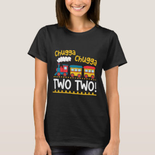 Camiseta Crianças segundo aniversário Treinam Chugga Chugga
