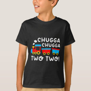 Camiseta Crianças segundo aniversário Treinam Chugga Chugga