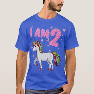 Camiseta Crianças segundo aniversário Unicórica Meninas De