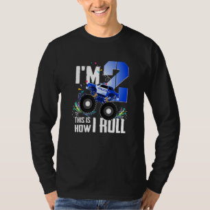 Camiseta Crianças segundos aniversários, sou 2 Carro-Caminh