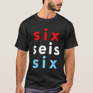 Camiseta Crianças Seis Seis Anos Número de Aniversário de 6