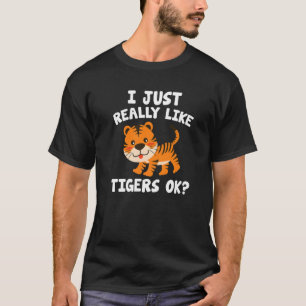 Camiseta Crianças Selvagens De Animais Tiger Eu Gosto Muito