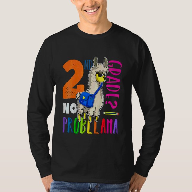 Camiseta Crianças Sem Prob Llama 2ª Série Volta às Escolas  (Frente)
