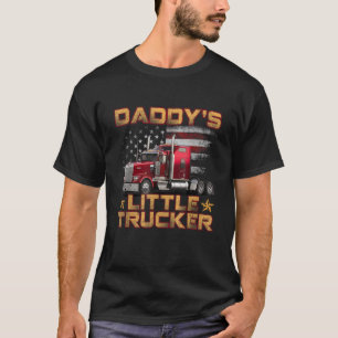 Camiseta Crianças Semi Truck Boys Gift Pai Pequeno Caminhão