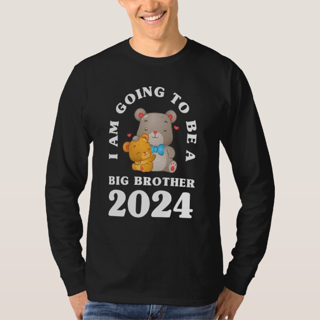 Camiseta Crianças, serei um grande irmão 2024 Bears Futu (Frente)
