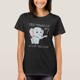 Camiseta Crianças Sete Zookees de Elefante de Bolo de Festa