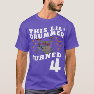 Camiseta Crianças, seu baterista Lil urrou 4 Crianças de 4 