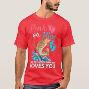 Camiseta Crianças Sexo Revelam Design de Festa de Pesca