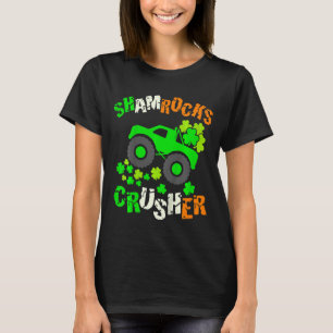 Camiseta Crianças Shamrocks Monster Monster Truck Patrulha
