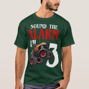 Camiseta Crianças soam o alarme. Sou 3 Monstros do 3º Anive