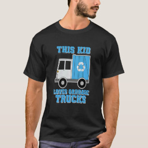 Camiseta Crianças sorriem lixo Caminhão Garoto Reciclagem D