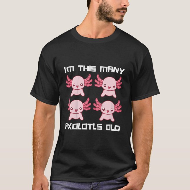 Camiseta Crianças, sou tantos Axolotls velho Axolotl 4º Bda (Frente)