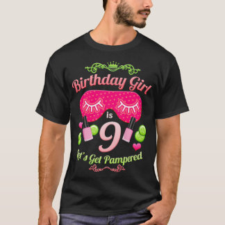 Camiseta Crianças SPA Festas de aniversário Meninas 9 Anos