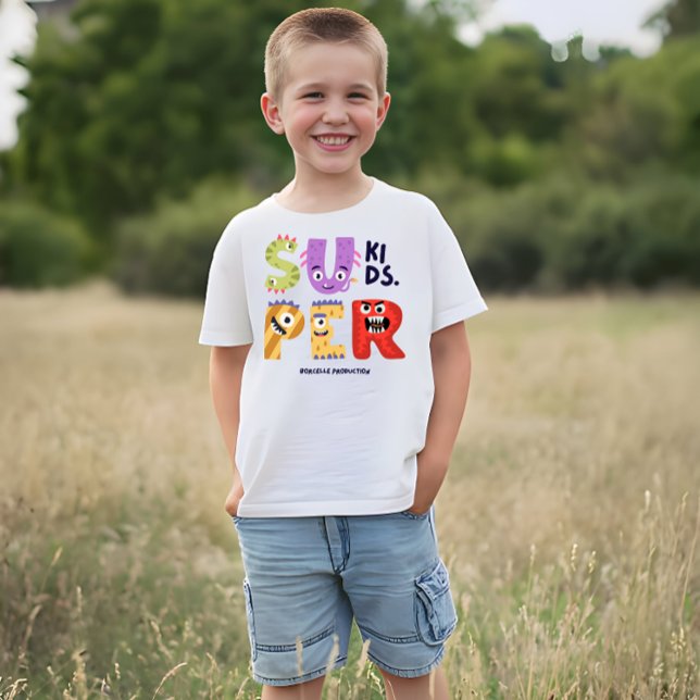 Camiseta Crianças super (Criador carregado)