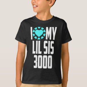 Camiseta Crianças Super Herói Filme Citação Eu Amo Meu Lil