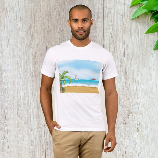 Camiseta Crianças surfando no Oceano de Verão Tropical Beac (Criador carregado)