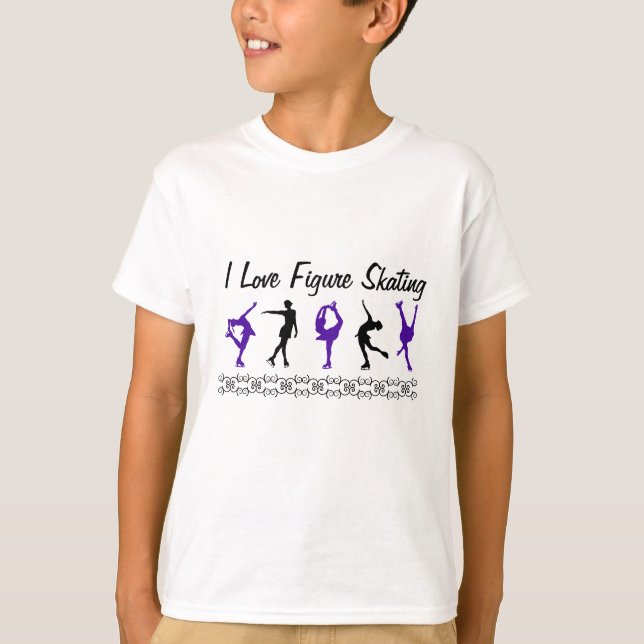 Camiseta Crianças, Sweatshirt, adoro patinar. (Frente)