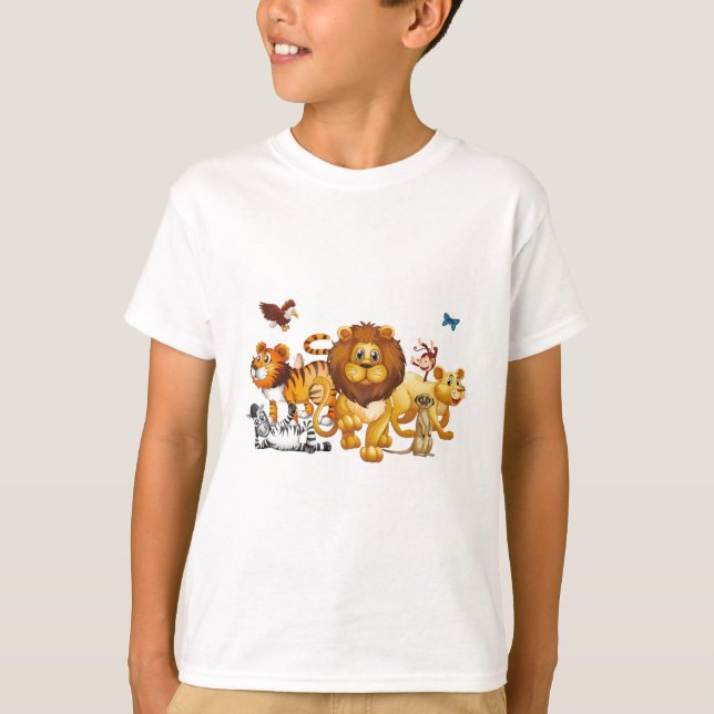 Camiseta Crianças T-Shirt Animal Friends (Frente)