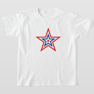 Camiseta Crianças, T-shirt Patriótica Star