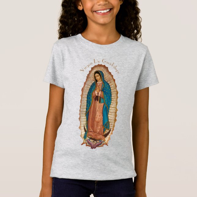 Camiseta Crianças T-Shirt Virgen De Guadalupe (Frente)