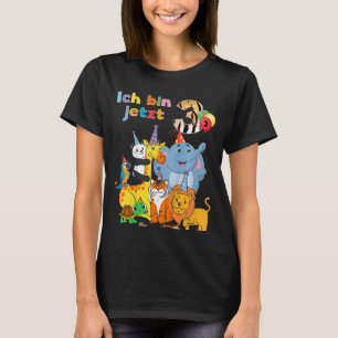 Camiseta Crianças, tenho 3 anos, animais do zoológico, selv