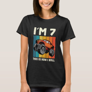 Camiseta Crianças, tenho 7 anos, é assim que eu faço o mons