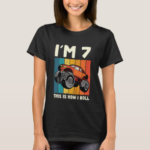 Camiseta Crianças, tenho 7 anos, é assim que eu faço o mons