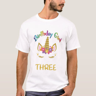 Camiseta Crianças Terceiro Aniversário, 3 Anos De Idade Gi