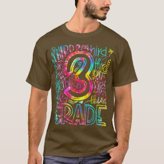 Camiseta Crianças Tie Dye 3º Grau Equipe de Tipografia