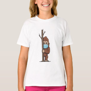 Camiseta Crianças Tímidas de Sasquatch Mascaradas