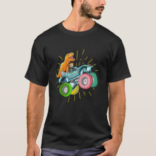 Camiseta Crianças Tiranossauros Rex Dinossaur Monstrando Tr