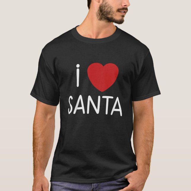 Camiseta Crianças Toddler Adoro Papai Noel Meninas Natal (Frente)