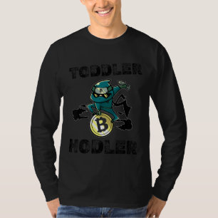 Camiseta Crianças Toddler Hodler Bitmoney Ninja com óculos