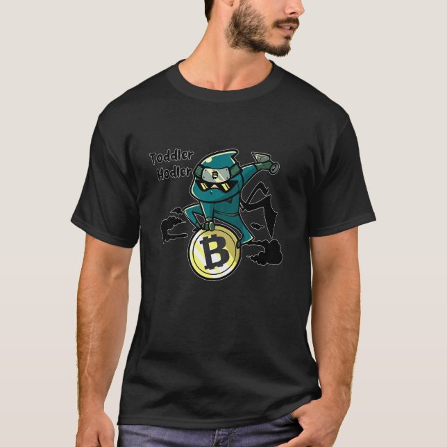 Camiseta Crianças Toddler Hodler Bitmoney Ninja com óculos  (Frente)
