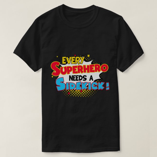 Camiseta Crianças Todos Os Super-Heróis Precisam De Um Irmã (Frente do Design)