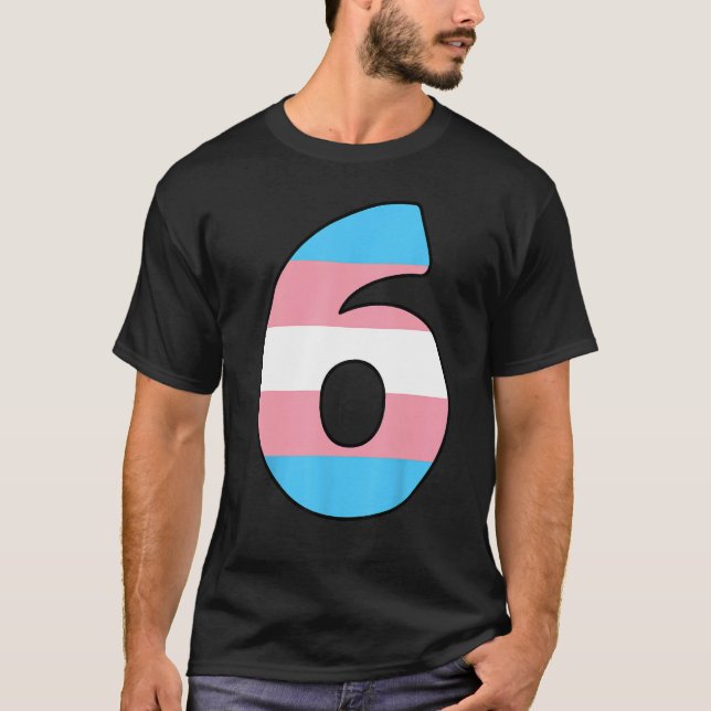 Camiseta Crianças Trans com 6 anos de idade Bandeira Transg (Frente)