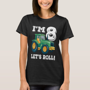 Camiseta Crianças Trator de Fazenda Verde 8ª Festa de anive