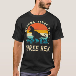 Camiseta Crianças Três Re aniversário de 3 anos Terceiro