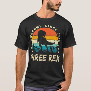 Camiseta Crianças Três Re aniversário de 3 anos Terceiro Di