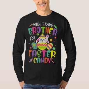 Camiseta Crianças Trocarão Irmão Por Ovo De Páscoa.